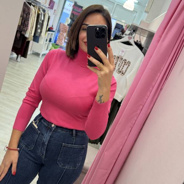 JERSEY CISNE BASIC FUCSIA