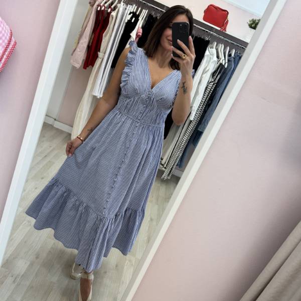 VESTIDO RAYAS AZUL